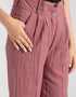 TEXTURED WIDE LEG PANTS